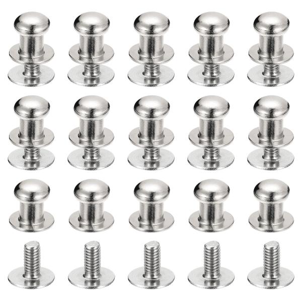uxcell スタッドリベットネジバック ボールヘッド 6mm 丸頭 ボタン