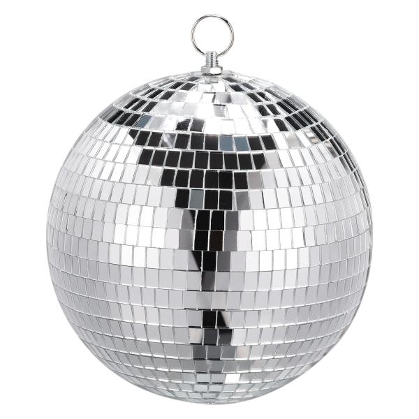 uxcell ミラーボール 20 cm 反射ボール 吊り下げリング付き シルバー