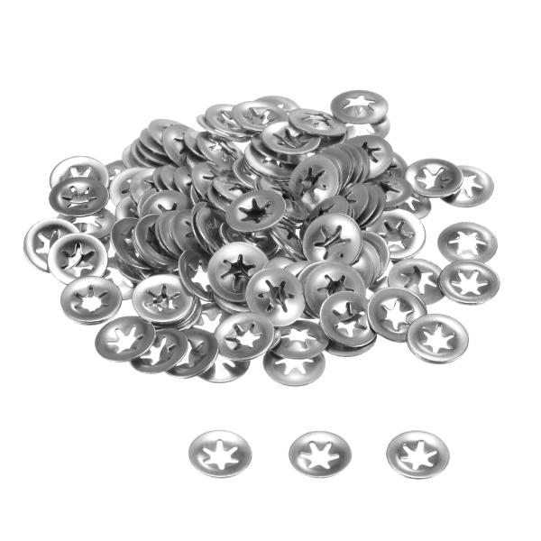 uxcell 内歯スターロックプッシュワッシャー150個セット 非ねじ軸用