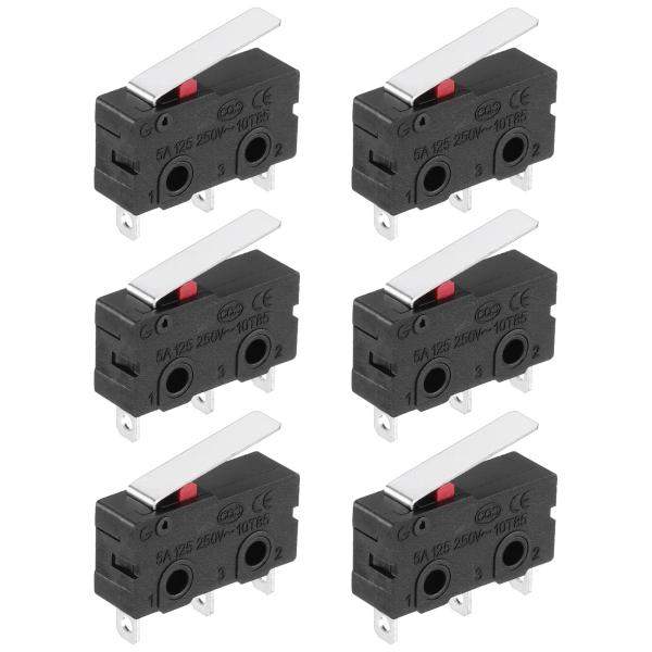 uxcell 6個KW11-3Z-B 1NO+1NC マイクロリミットスイッチ 5A 125/250VAC 防水ミニチュアマイクロスイッチ 精密部品用