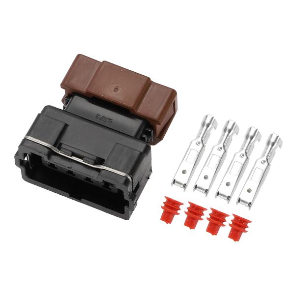 Partuto 4ピンスロットル位置センサーコネクタープラグ-車用女性ワイヤーターミナルコネクター-三菱用プラスチックブラックレッド-1セット