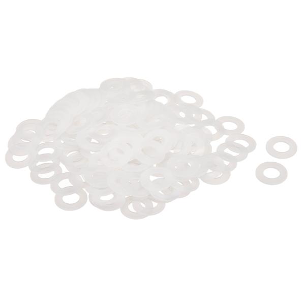 uxcell 120個M8ナイロンフラットワッシャー8mm ID 16mm OD 1.5mm厚プレ ーンワッシャーグロメットプラスチックシートガスケッ