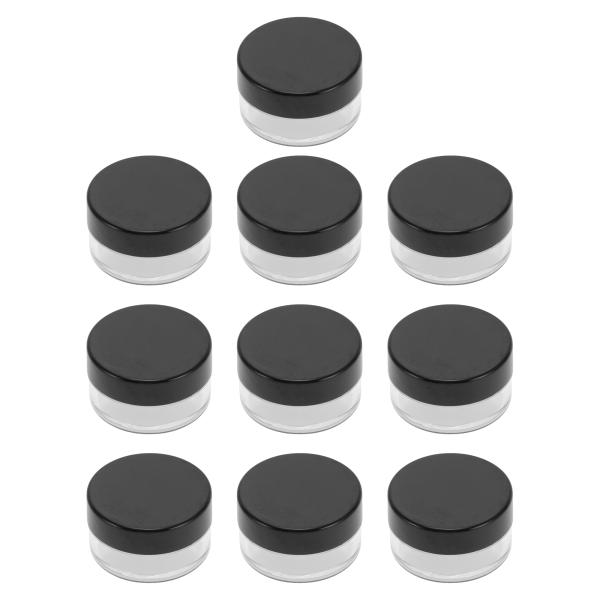 VOCOSTE 小分け丸ケース クリームケース クリーム用容器 詰め替え容器 小分け容器 小物用収納 便利 出張 旅行用 10個 黒 10g