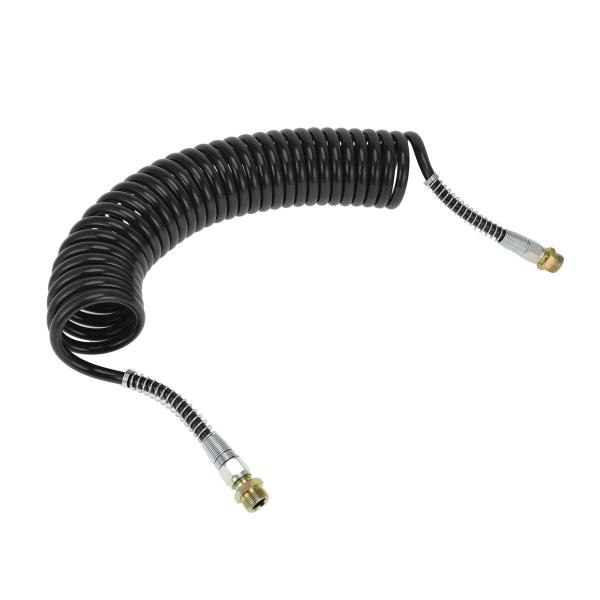 Partuto トラックトラクター用のブレーキコイルケーブル、M22x1.5 NPTフィッティング付きのブラック28FTのサークルエアブレーキホースオ