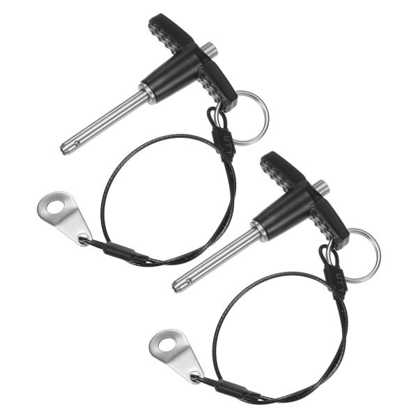 M METERXITY 2個入りTハンドルロックピン 3/16インチ（5mm）直径 1-3/16インチ（30mm）使用長 プッシュボタンクイ ックリリ