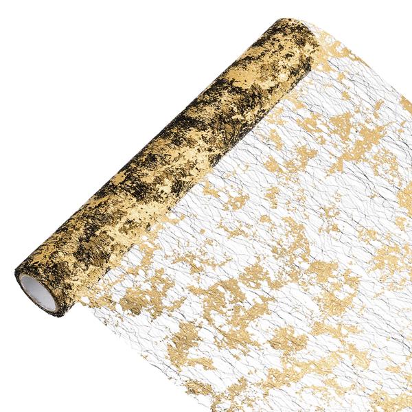 【本商品は海外出荷】お届けは通常20-30日を頂いております。[サイズ&amp;パッケージ]: カラー： 金色。サイズ: 28cm x 10m/ 11" x 33フィート (幅 x 長さ)。パッケージ内容: テーブルランナー1枚。[輝く装飾...