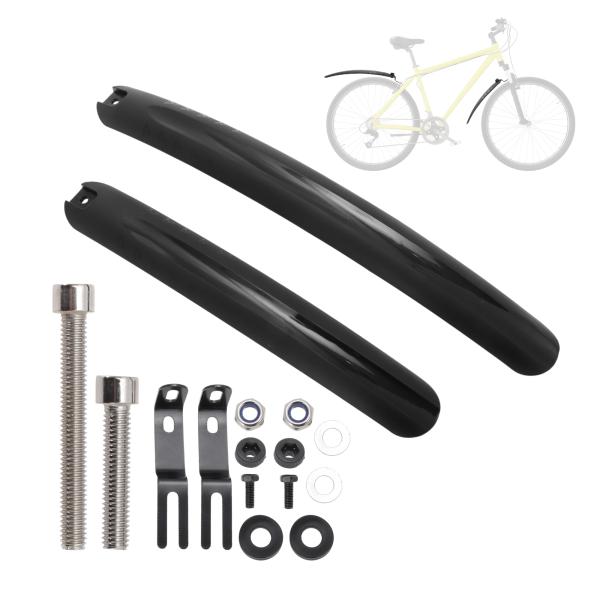 BULLSPANN 自転車 フェンダー マウンテンバイク 泥除け 20〜26インチ対応 mtb 前後セット どろよけ 黒