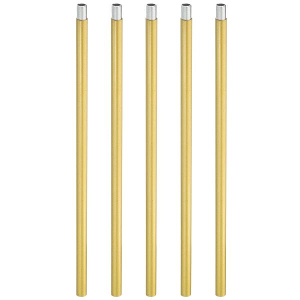 PATIKIL スレッド延長ロッド 5セット11.8" M10 x 1mm 細い糸ランプパイプ ランプパイプニップル付き ペンダントライトアイランドラ
