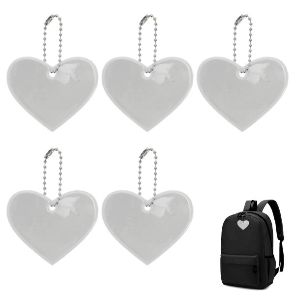 【本商品は海外出荷】お届けは通常20-30日を頂いております。【商品仕樣】スタイル：ハート型 / カラー：グレー / サイズ：6.5x5.5cm(同色5個入り)【視認性を高める】反射効果で視認性を向上させ、夜間の安全を守ります。特に自転車や...