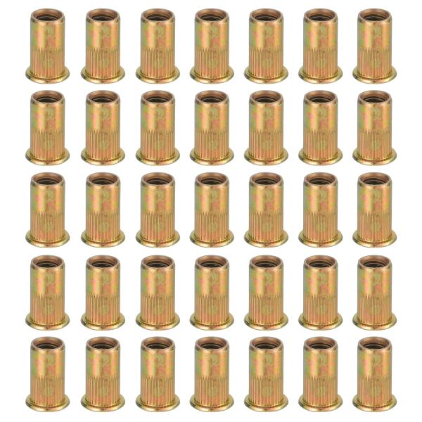 uxcell 40個 M8 x 21mm リベットナット 炭素鋼 リベットナット工具 ハードウェアナット カラー亜鉛メッキ スレッドインサートナット