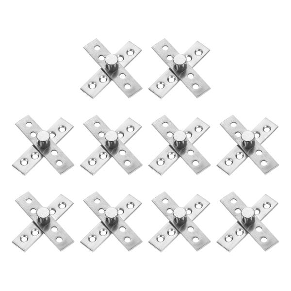 uxcell 10個セット 360度 回転 ピボット ヒンジ 75 x 18mm ステンレス 鋼 中心 シャフト 隠し ヒンジ キッチン キャビネット