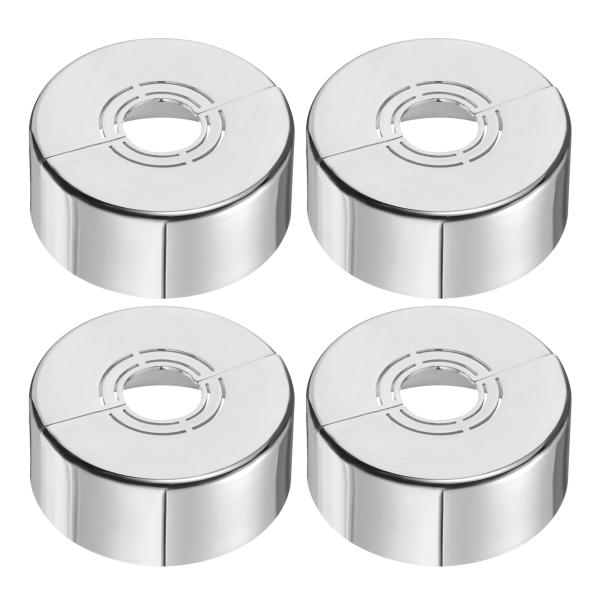 uxcell 壁用スプリットフランジ 4個セット 70x30mm - カット可能なA B S製丸型エスカッチャンプレートカバー、20/25/33 mm