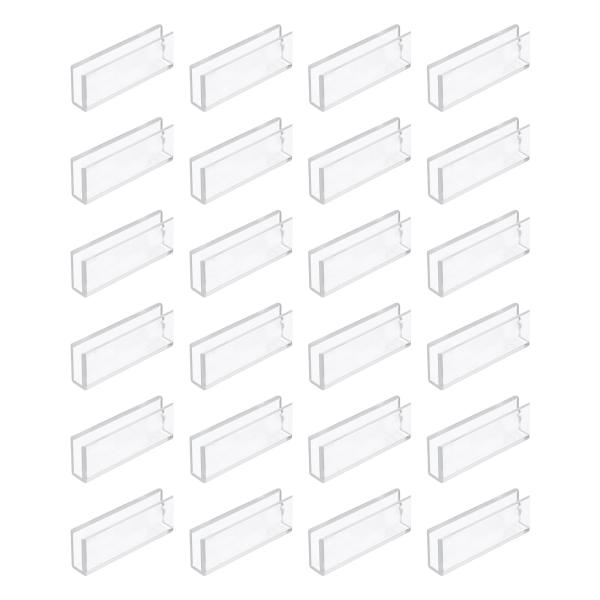 uxcell 24ピース プラスチック ガラス コネクター 5mm 厚 180度 ガラス クランプ 用 固定 ブ ラケット リムレス クリップ ホルダ