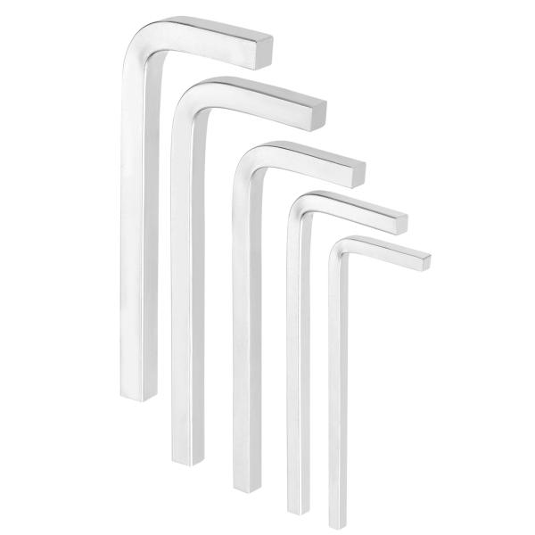 uxcell 5個L字型四角ヘッドレンチ3/4/5/6/7mm炭素鋼Lキー4点メトリックボルトレンチ修理ツール基本的な家庭用修理DIYプロジェクトおよ