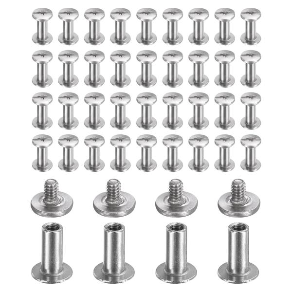 uxcell 40セット シカゴスクリュー M2x7mm 3 mm 長さ メタル Phillips ネイル リベット スタッド ボルト リベット バイ
