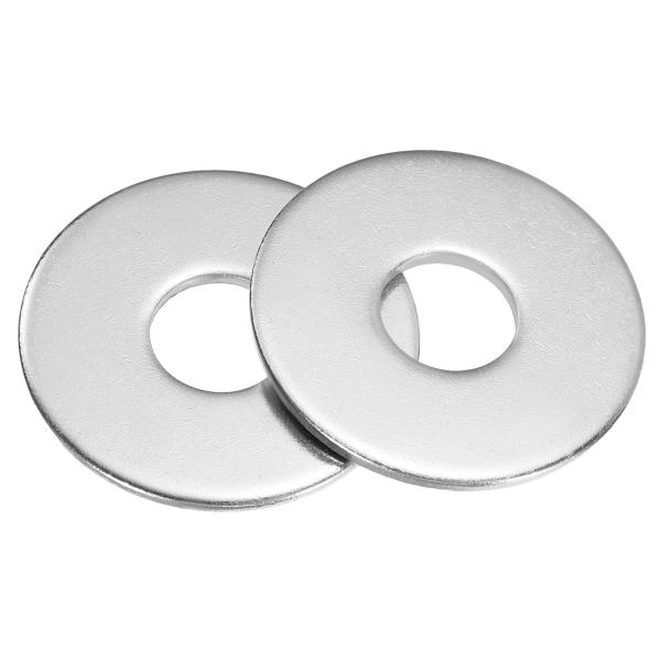 uxcell 10枚入り平座金M16x50x3 mm 304ステンレス鋼製 ボルト用平座金自動車建築工業用シルバーカラー