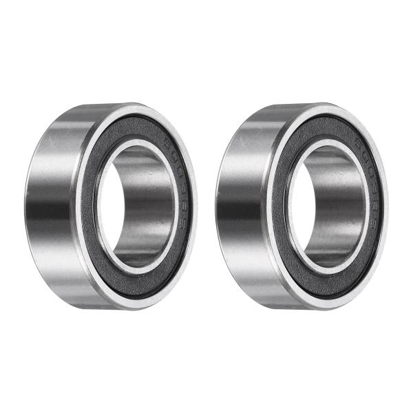 uxcell 2個セット 203511-2RS 非標準ボールベアリング 内径20mm×外径35mm×厚さ11mm ダブルゴムシール クロム鋼製 産業機