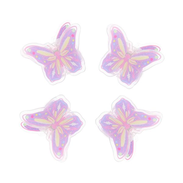 GLIDESMOOTH クリップ アクリルクリップ 固定バックル かわいい 紙モノ 文書整理 文房具 事務用品 表面保護フィルム 再利用可能 4個入