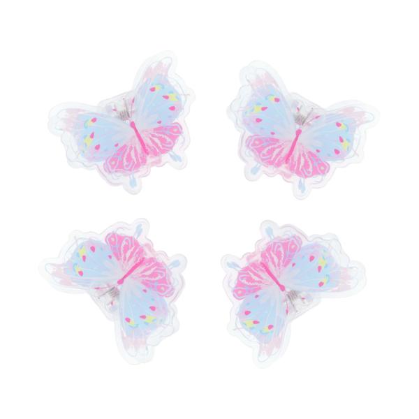 GLIDESMOOTH クリップ アクリルクリップ 固定バックル かわいい 紙モノ 文書整理 文房具 事務用品 表面保護フィルム 再利用可能 4個入