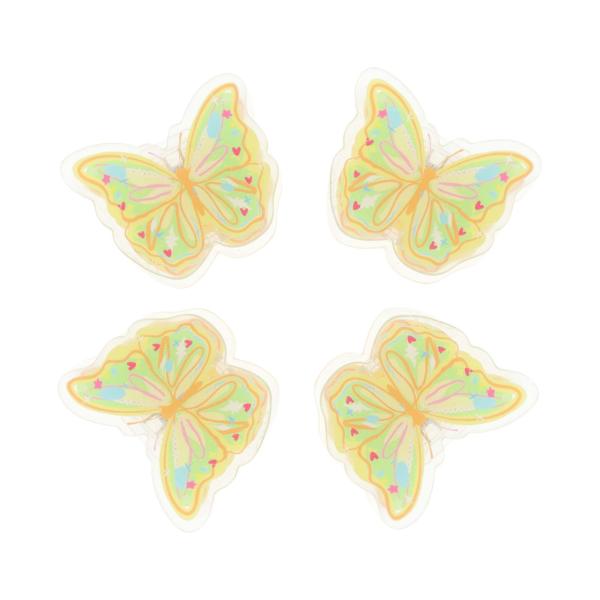 GLIDESMOOTH クリップ アクリルクリップ 固定バックル かわいい 紙モノ 文書整理 文房具 事務用品 表面保護フィルム 再利用可能 4個入