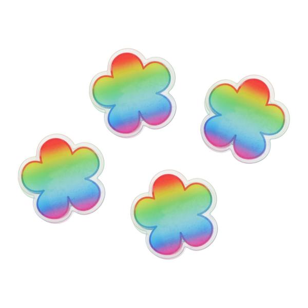 GLIDESMOOTH クリップ アクリルクリップ 固定バックル かわいい 紙モノ 文書整理 文房具 事務用品 表面保護フィルム 再利用可能 4個入