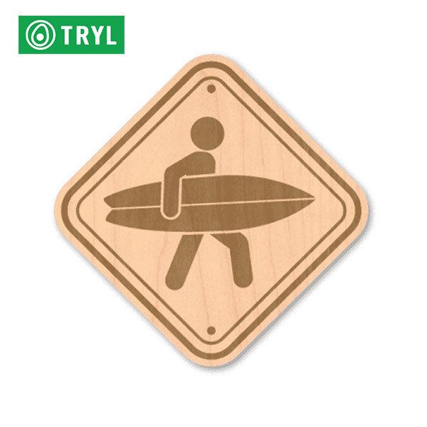 TRYL WOOD STICKER(EbhXebJ[) Surfer Crossing ؍ނgpRfނ̃XebJ[ ygCjO/WMO/AEghA/ubVNtg/X