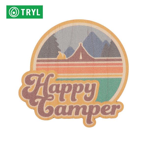 TRYL WOOD STICKER(EbhXebJ[) Happy Camper ؍ނgpRfނ̃XebJ[ ygCjO/WMO/AEghA/ubVNtg/Xeb