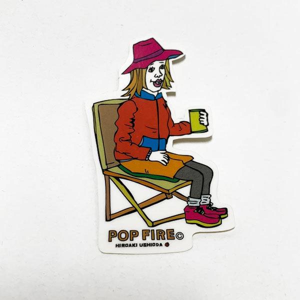 Popfire ポップファイヤー アウトドアステッカー ウシオダ ヒロアキ Ps0001 シール かわいい 可愛い おしゃれ かっこいい ブランド アウトドア Ps0001 外遊びの専門店cam Com 通販 Yahoo ショッピング
