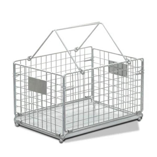 フォールディングワイヤーバスケットにステンレスバージョンが登場。　素材をステンレススチールに変更することにより錆びにくい仕様へ。ステンレス独特の光の反射も加工によりマットに。折り畳める洗い物カゴとしてだけでなく、細かなギアの運搬にも使用いた...