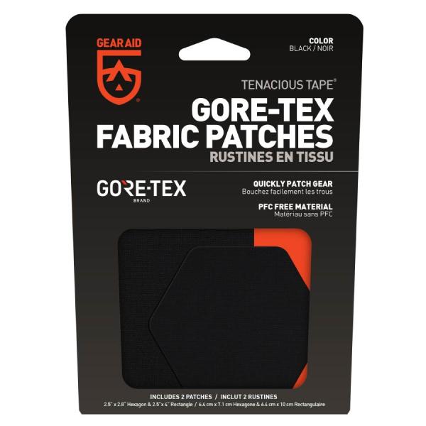 あらゆるタイプのGORE-TEX[R]ウェアを補修できます。六角形と長方形の2種類のパッチが入っており、ギアの穴や破れに応じてそのまま貼り付けるか必要な形にカットしてお使いいただけます。補修箇所を清潔かつ乾いた状態にしてからパッチを貼り付け...