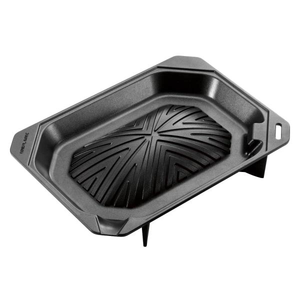 ユニセラ専用の 角型アルミ製ジンギスカン鍋ユニセラにフィットする形状は熱を効率よく食材に伝えます。フッ素樹脂加工によりお手入れ簡単。[鉄板]●当店は土日祝の出荷はお休みです。