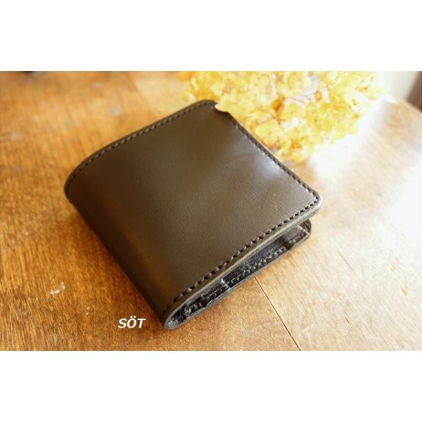 短財布 2つ折り財布 ファザー短財布 ヌメ革 日本製 Stitch