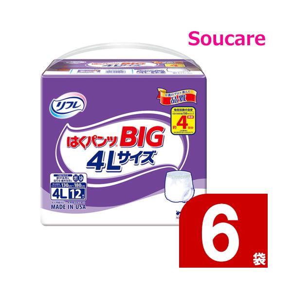 リフレ はくパンツ 4L セット売り リフレ はくパンツ BIG 4Lサイズ ( 12枚入*4袋セット )/ リフレ