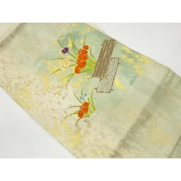 宗sou 八ツ橋模様織出し名古屋帯【リサイクル】【着】 : お茶道具