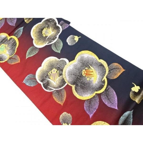 宗sou 聚楽製 椿模様織出し袋帯【リサイクル】【着】 :ys6042484:お