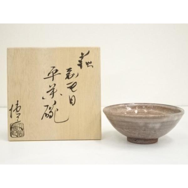 ys6871309; 宗sou 萩焼 大山博人造 刷毛目平茶碗（共箱）【道】 : お