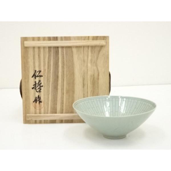 ys6939411; 宗sou 黄仁哲造 高麗青磁茶碗（共箱）【道】 : お茶道具