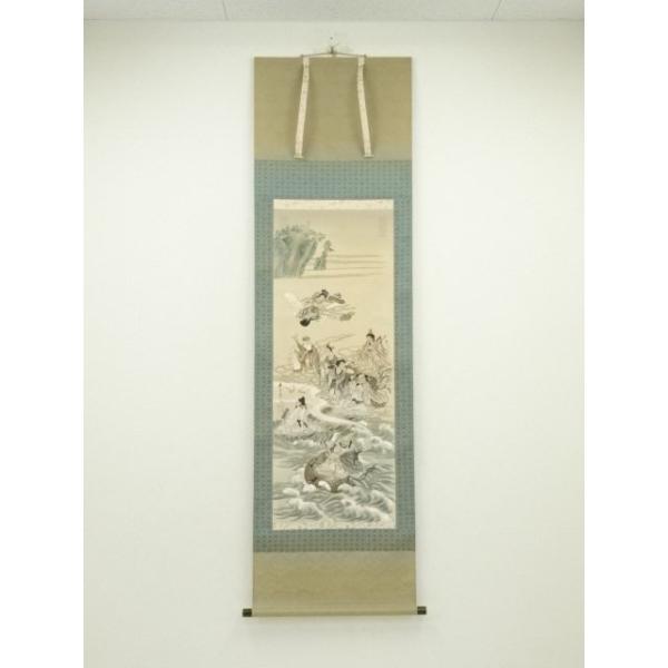松本セイジ いぬ シルクスクリーン ED5 完売 ys7005252; 宗sou 寿山道人筆 招福・八仙之図 肉筆絹本掛軸（共箱