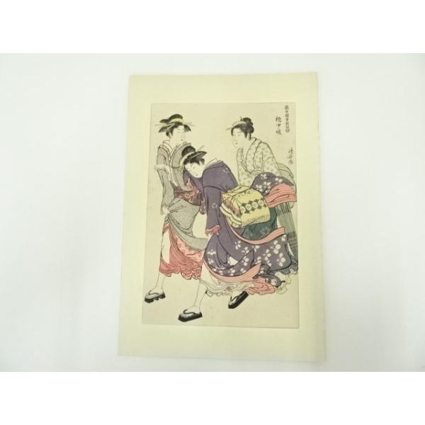 ys7013452; 宗sou 鳥居清長 当世遊里美人合 橘中妓 手摺木版画【道】