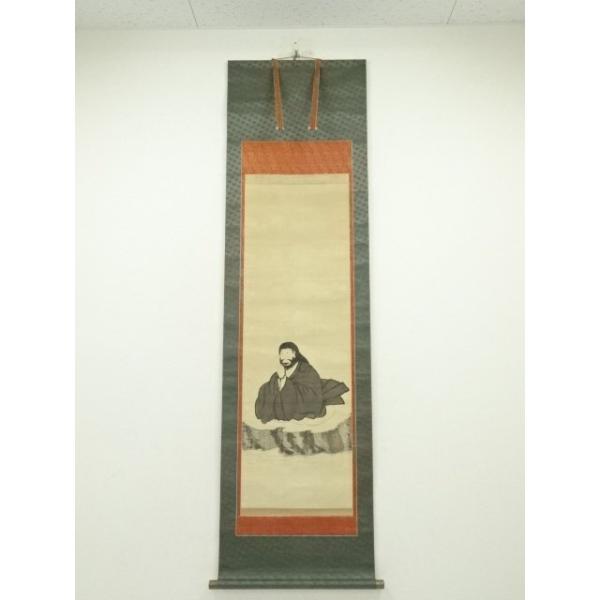 掛け軸 宗一 南天に家禽 絹本 希少 軸装 茶道具 掛軸 美品 です。 ys7127575; 宗sou 明治41年 親鸞上人 有髪御影 肉筆絹本掛軸（普耀識箱