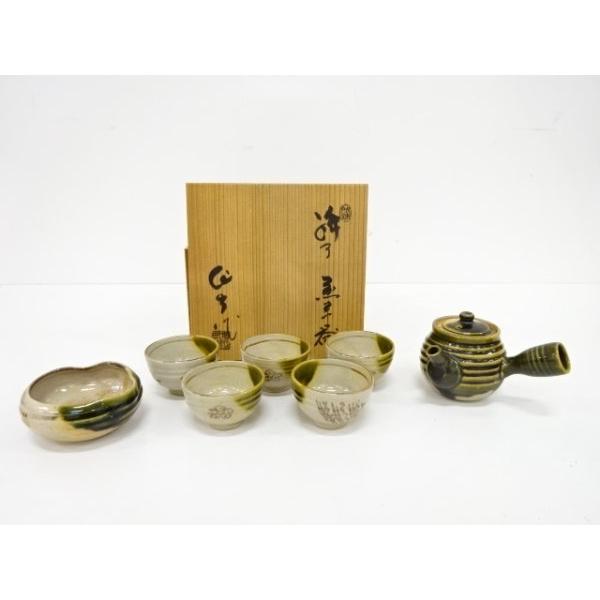 ys7129896; 宗sou 加藤作助造 織部煎茶器揃【道】 : お茶道具・着物 宗 