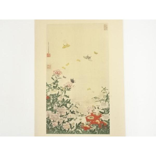 ys7133206; 宗sou 伊藤若冲 藤汝釣景和画 花図 印刷加工木版画【道