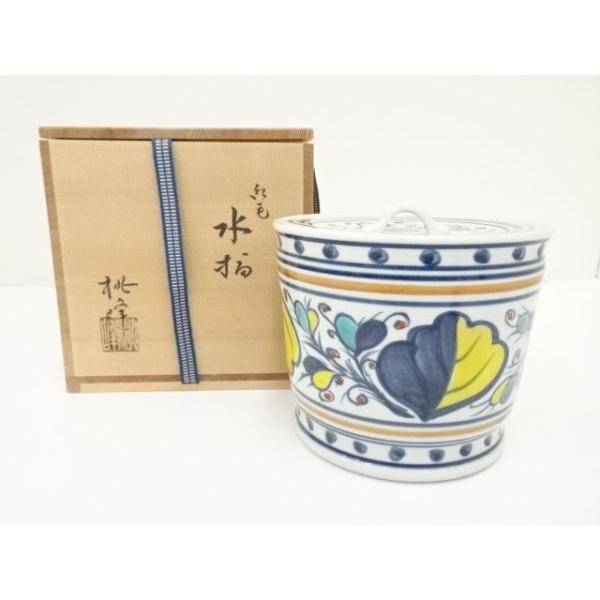 茶道具】宗恵造蒔絵手桶水指（共箱）