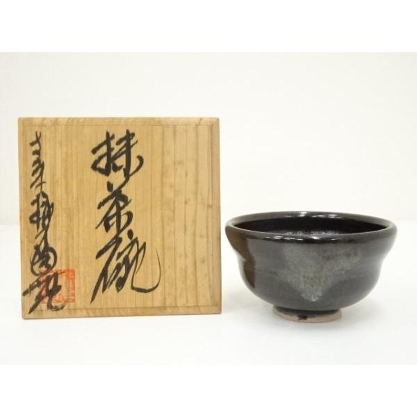 ys7263328; 宗sou 薩摩焼 柿元陶苑造 黒釉茶碗（共箱）【道】 : お
