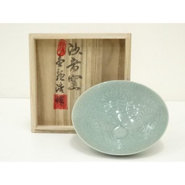 送料無料 歌窯　青磁茶碗　時代物茶道具① 茶道具 抹茶茶碗 青磁 刻花蓮弁文 今岡妙見作 : 茶道具いまや静香園