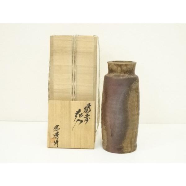ys7411323; 宗sou 備前焼 作家物 花入（保護箱）【道】 : お茶道具