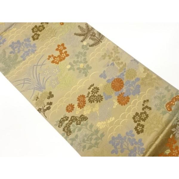 正絹　秋草文様　作家物　お洒落袋帯　未着用品 ys7557504; 宗sou 唐織秋草模様織出し袋帯【着】 : お茶道具・着物 宗