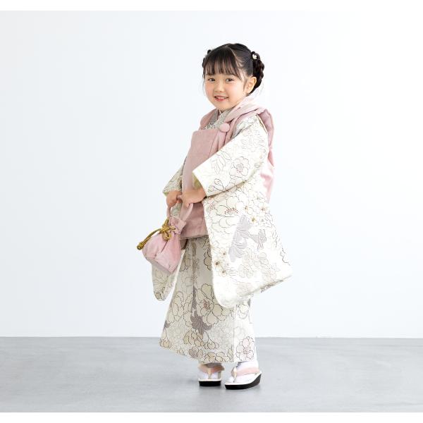 七五三着物3歳被布販売女の子三歳着物セット被布コート襦袢草履セット
