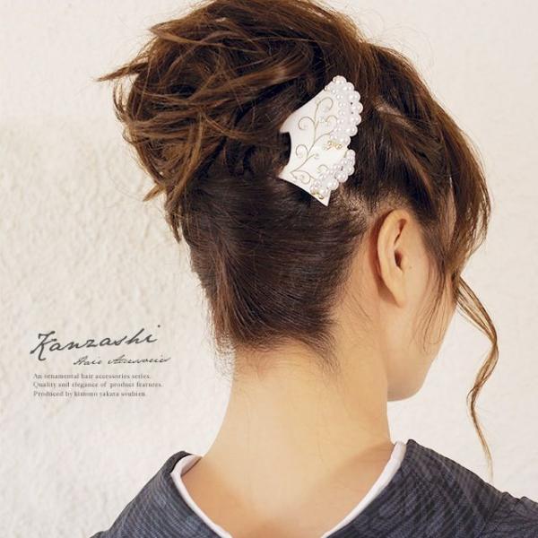 かんざし パール 留袖 簪 和装 髪飾り 結婚式かんざし バチ型 白 ビジュー 髪留め 色留袖 Buyee Servicio De Proxy Japones Buyee Compra En Japon