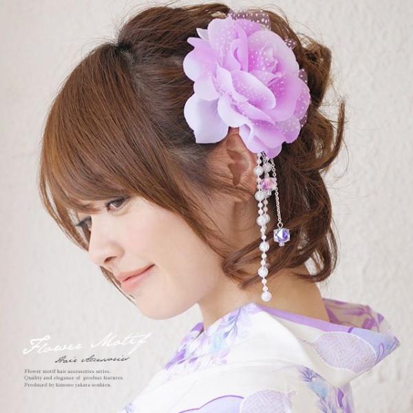髪飾り 花 薔薇 髪飾り レース 紫 ビーズ Buyee 日本代购平台 产品购物网站大全 Buyee一站式代购 Bot Online